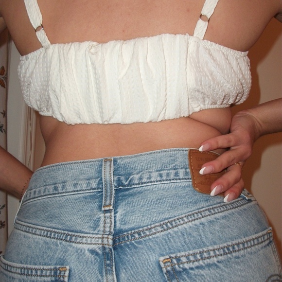 White Mini Bra Top - Picture 3 of 4